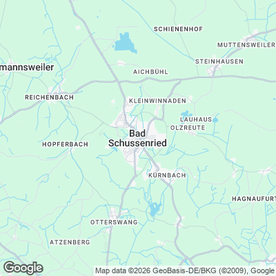 Karte von Bad Schussenried und Umgebung