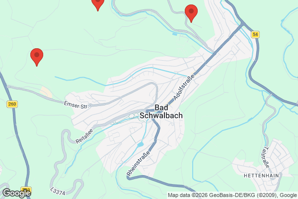 Karte mit Entrümpelungsaufträgen in Bad Schwalbach