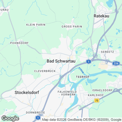 Karte von Bad Schwartau und Umgebung
