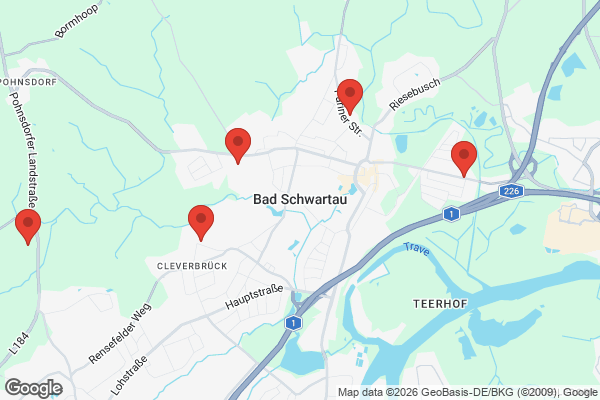 Karte mit Entrümpelungsaufträgen in Bad Schwartau