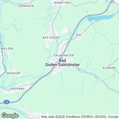 Karte von Bad Soden-Salmünster und Umgebung