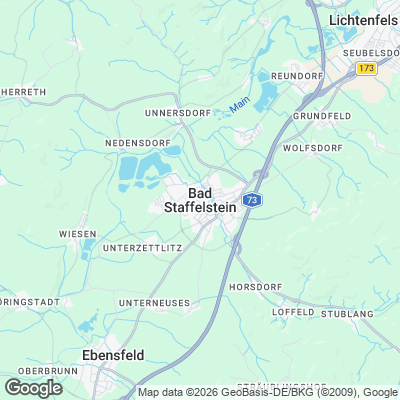 Karte von Bad Staffelstein und Umgebung