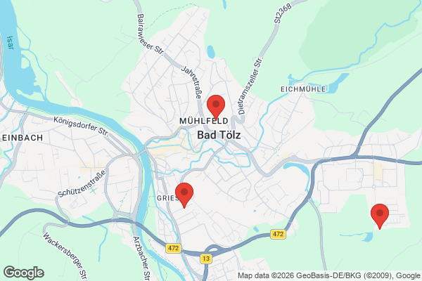 Karte mit Entrümpelungsaufträgen in Bad Tölz