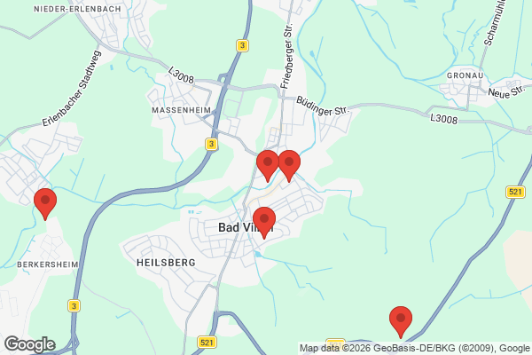 Karte mit Entrümpelungsaufträgen in Bad Vilbel