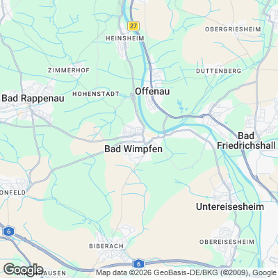 Karte von Bad Wimpfen und Umgebung
