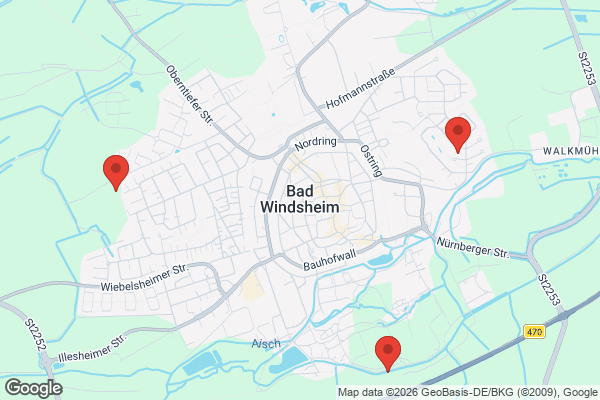 Karte mit Entrümpelungsaufträgen in Bad Windsheim