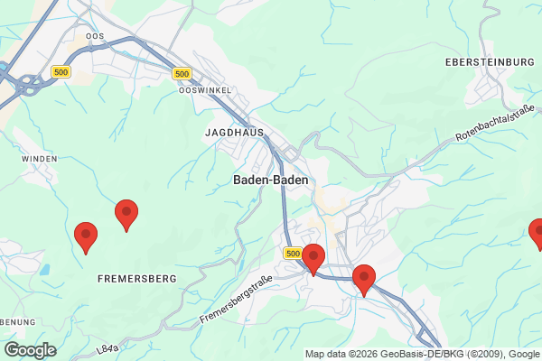 Karte mit Entrümpelungsaufträgen in Baden-Baden