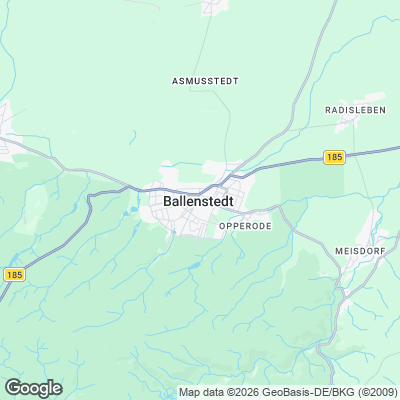 Karte von Ballenstedt und Umgebung