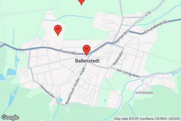 Karte mit Entrümpelungsaufträgen in Ballenstedt