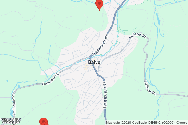 Karte mit Entrümpelungsaufträgen in Balve