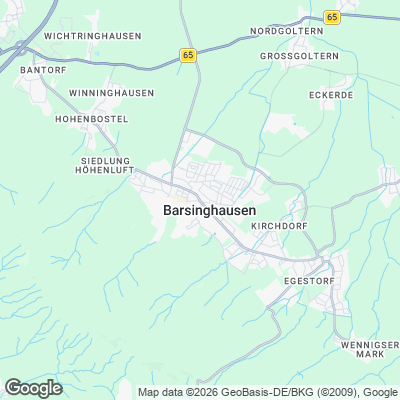 Karte von Barsinghausen und Umgebung