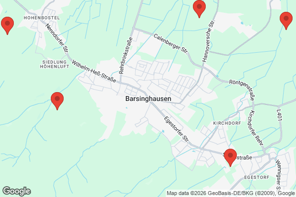 Karte mit Entrümpelungsaufträgen in Barsinghausen