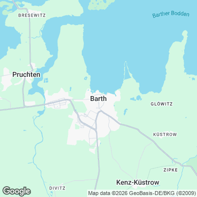 Karte von Barth und Umgebung