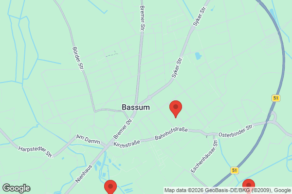 Karte mit Entrümpelungsaufträgen in Bassum