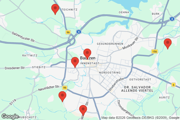 Karte mit Entrümpelungsaufträgen in Bautzen