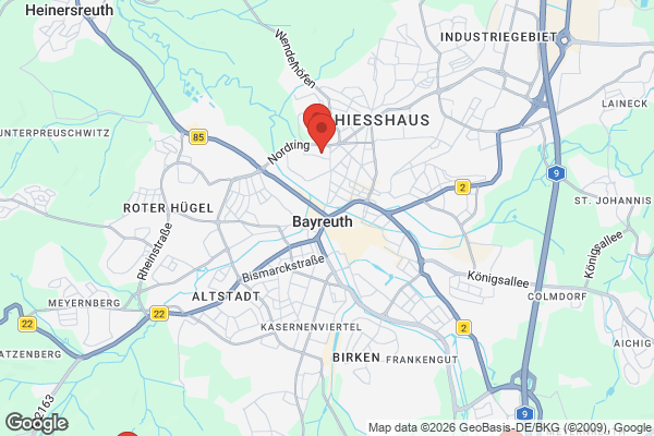 Karte mit Entrümpelungsaufträgen in Bayreuth