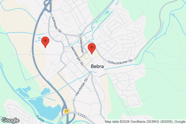 Karte mit Entrümpelungsaufträgen in Bebra