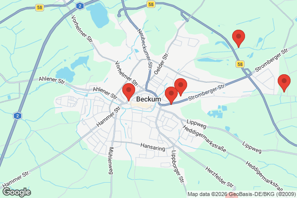 Karte mit Entrümpelungsaufträgen in Beckum