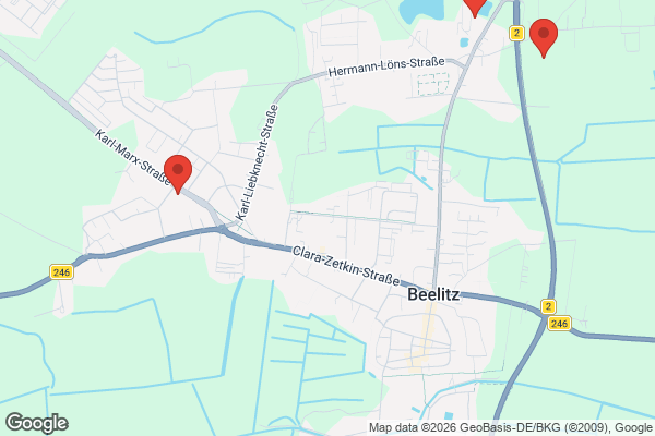 Karte mit Entrümpelungsaufträgen in Beelitz