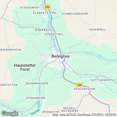 Karte von Beilngries und Umgebung