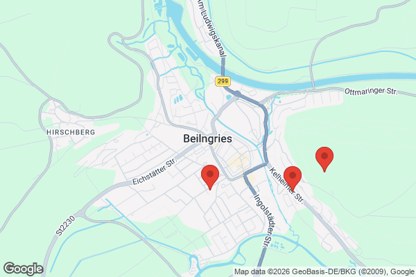 Karte mit Entrümpelungsaufträgen in Beilngries