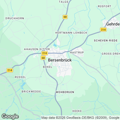Karte von Bersenbrück und Umgebung