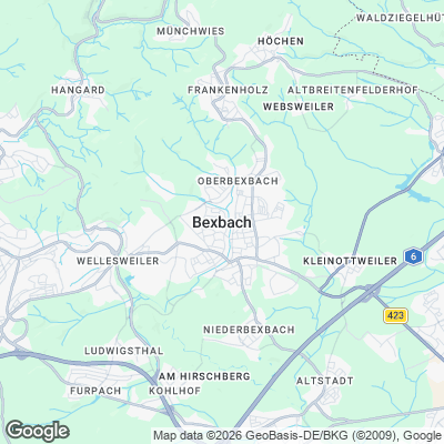 Karte von Bexbach und Umgebung