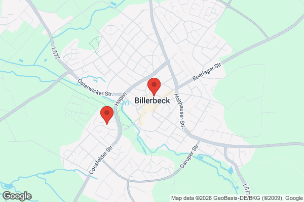 Karte mit Entrümpelungsaufträgen in Billerbeck
