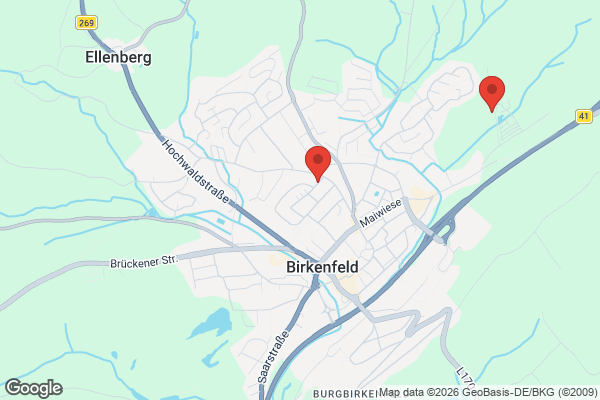 Karte mit Entrümpelungsaufträgen in Birkenfeld