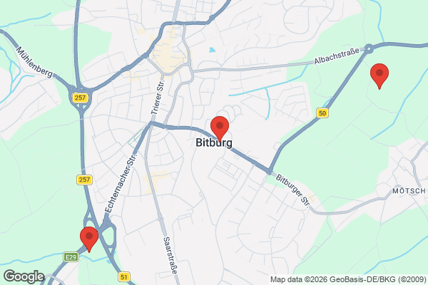 Karte mit Entrümpelungsaufträgen in Bitburg