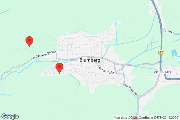 Karte mit Entrümpelungsaufträgen in Blumberg