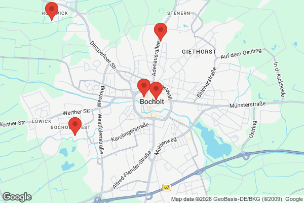 Karte mit Entrümpelungsaufträgen in Bocholt