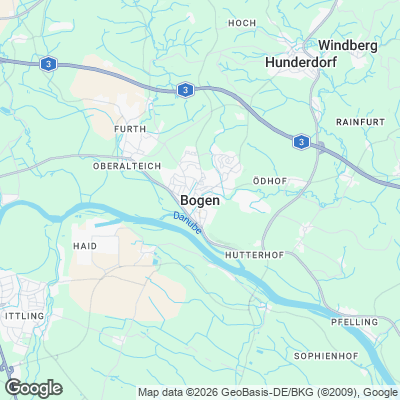 Karte von Bogen und Umgebung