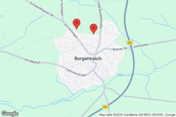 Karte mit Entrümpelungsaufträgen in Borgentreich