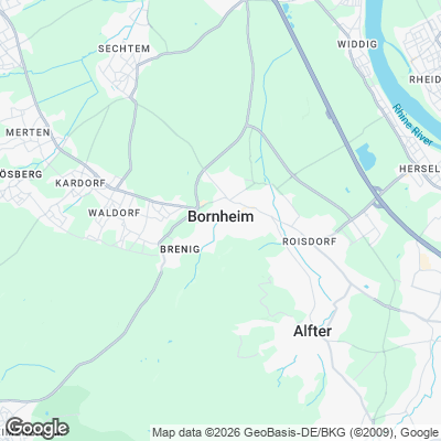 Karte von Bornheim und Umgebung