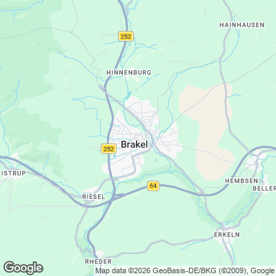 Karte von Brakel und Umgebung