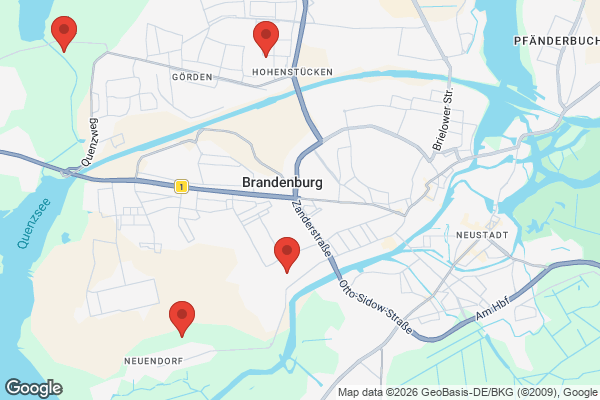 Karte mit Entrümpelungsaufträgen in Brandenburg (Havel)