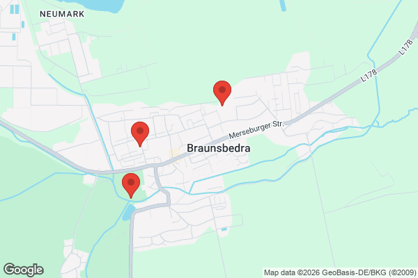 Karte mit Entrümpelungsaufträgen in Braunsbedra