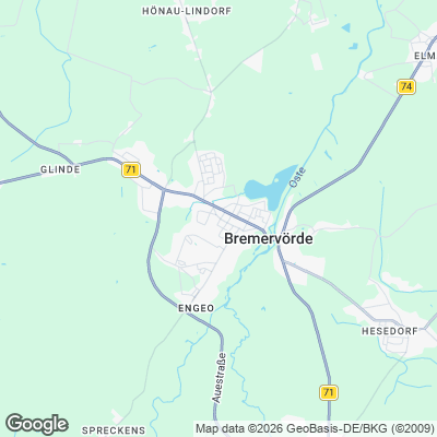 Karte von Bremervörde und Umgebung