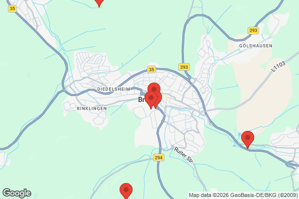 Karte mit Entrümpelungsaufträgen in Bretten