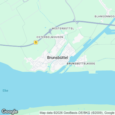Karte von Brunsbüttel und Umgebung