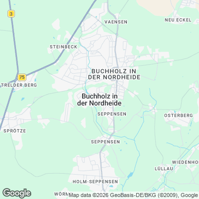 Karte von Buchholz in der Nordheide und Umgebung