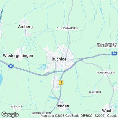 Karte von Buchloe und Umgebung