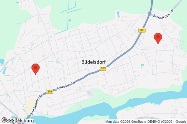 Karte mit Entrümpelungsaufträgen in Büdelsdorf