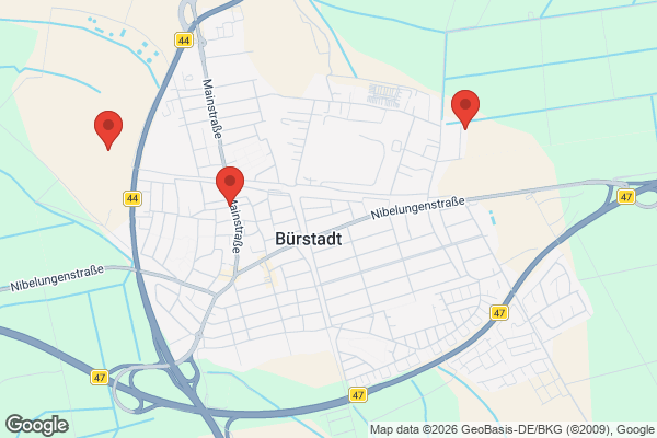 Karte mit Entrümpelungsaufträgen in Bürstadt