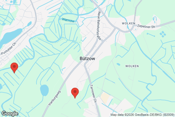 Karte mit Entrümpelungsaufträgen in Bützow