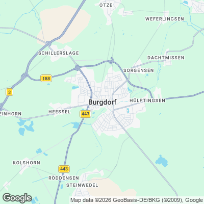 Karte von Burgdorf und Umgebung