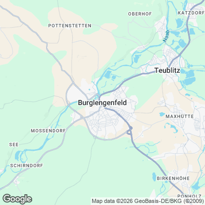 Karte von Burglengenfeld und Umgebung