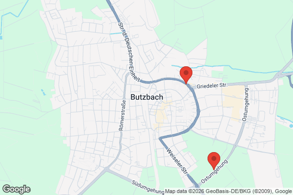 Karte mit Entrümpelungsaufträgen in Butzbach