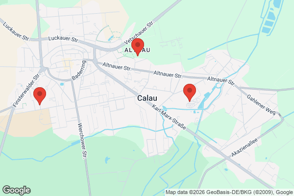 Karte mit Entrümpelungsaufträgen in Calau